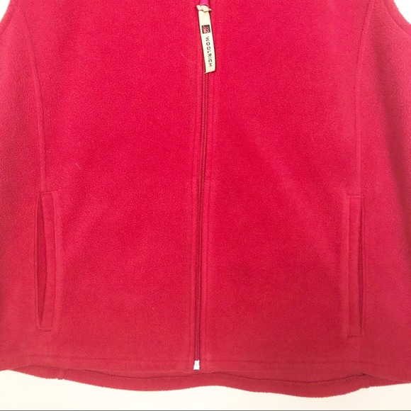Woolrich Raspberry Pink Full Zip Fleece Sweater Vest Women's Size Medium - Picture 3 of 6